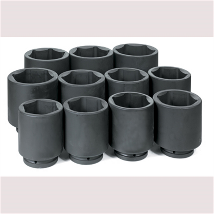 Grey Pneumatic 1" Dr. 11 Piece Deep Fractional Set 3-1/8" - 4-1/2" GRE9011D