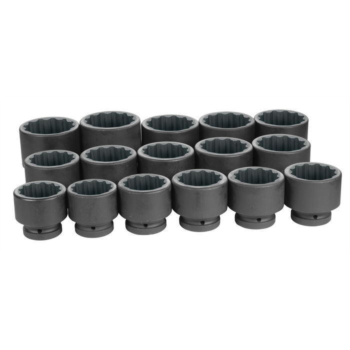 Grey Pneumatic 1" Drive 16 Piece 12 Point Fractional Set GRE9116