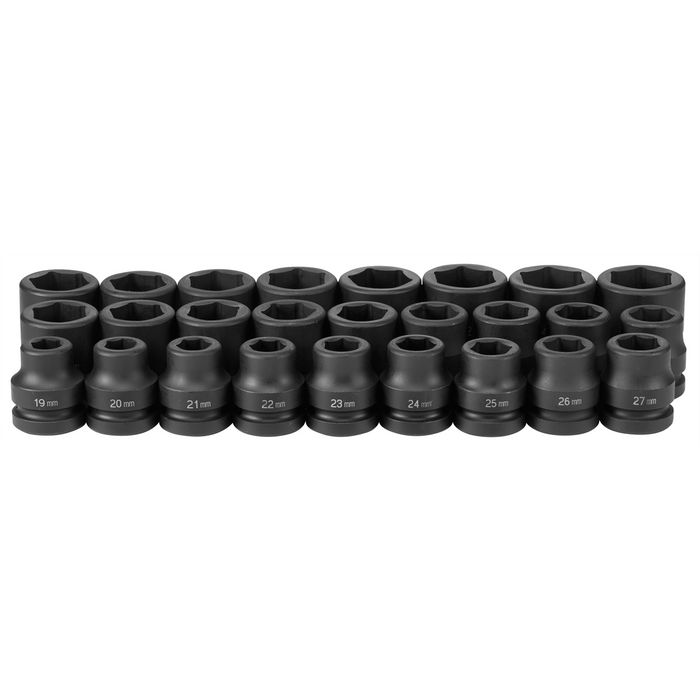 Grey Pneumatic 1" Drive Standard Length Metric Set GRE9026MD