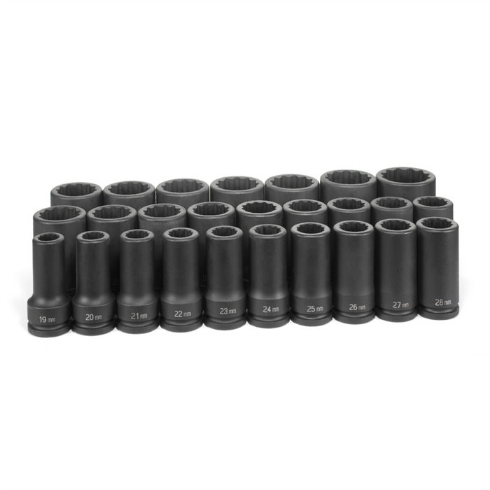 Grey Pneumatic 3/4" Dr. 12 Pt. 26 Piece Deep Metric Master Set GRE8126MD