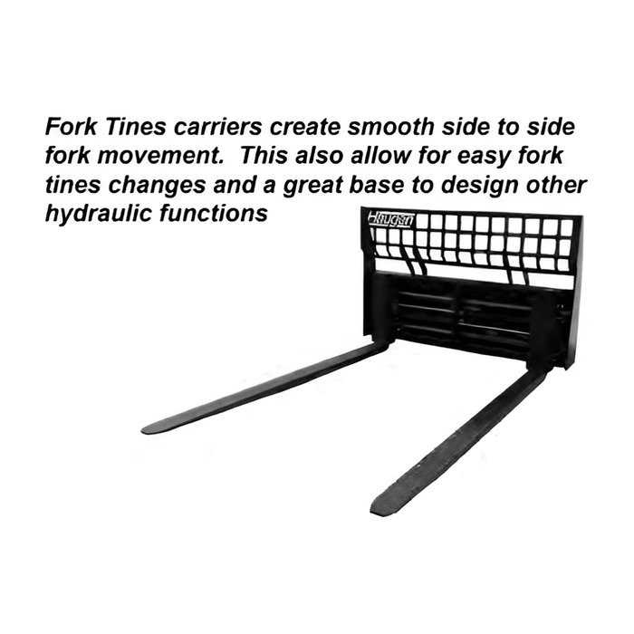 Pallet Forks | 60'' Width | Hydraulic Positioning | Haugen Attachments