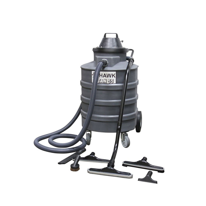Wet/Dry Commercial Tank Vacuum | 55 Gallon | Hawk Enterprises