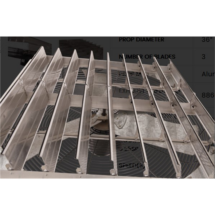 Hessaire 36" Shutter Fan HES36F8N370