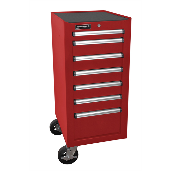 Homak Manufacturing 18'' H2Pro Series 7-Drawer Side Cabinet, Red HOMRD08018070