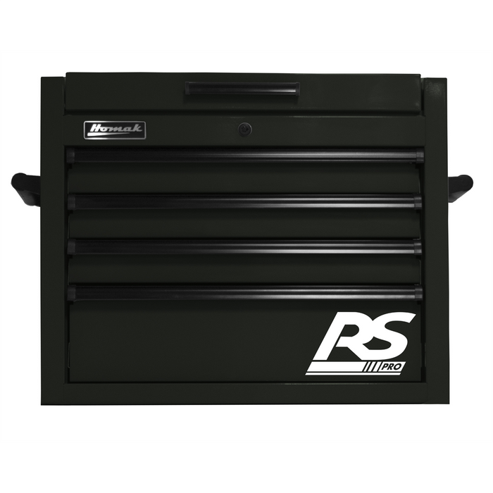 Homak Manufacturing 27'' RS PRO 4 Drawer Top Chest w/ Outlet - Black HOMBK02027401
