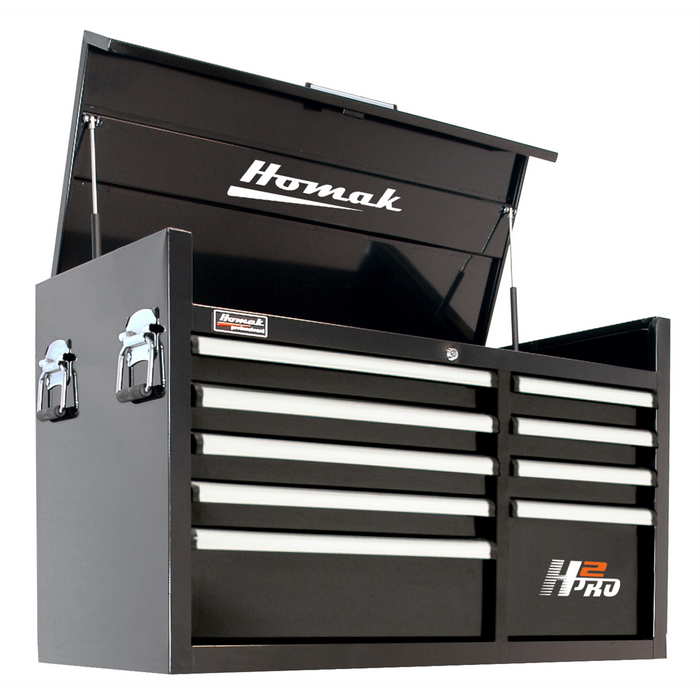 Homak Manufacturing 41'' H2Pro 8 Drawer Top Chest - Black HOMBK02041091