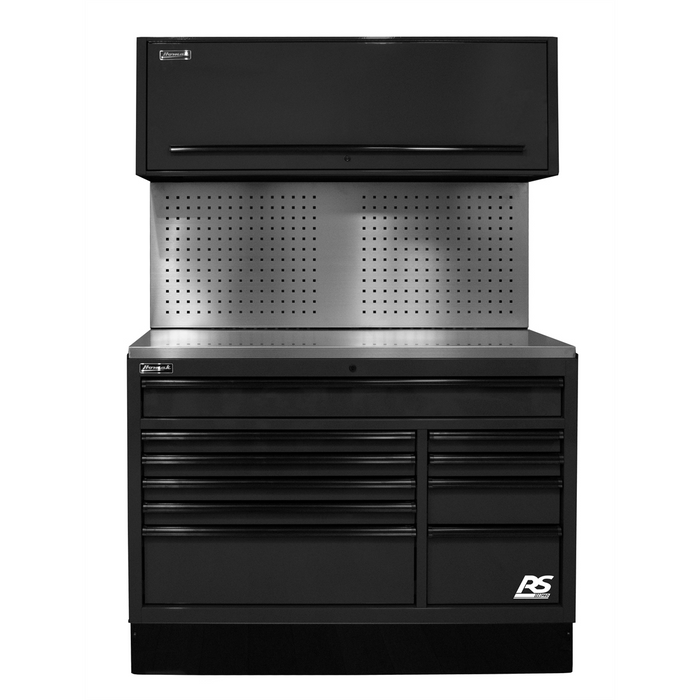 Homak Manufacturing 54'' CTS Centralized Tool Storage with Tool Board Back Splash Set Black HOMBKCTS54002