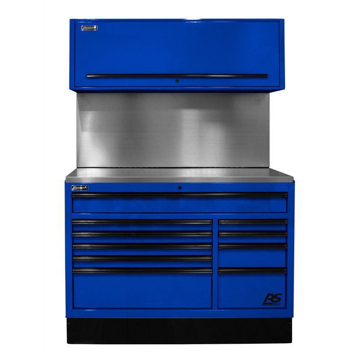 Homak Manufacturing 54'' CTS Centralized Tool Storage with Solid Back Splash Set, Blue HOMBLCTS54001