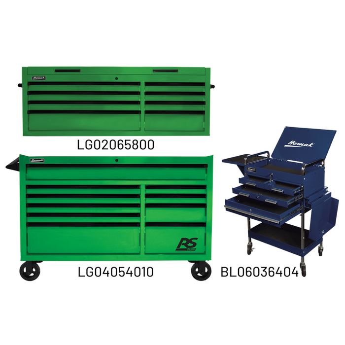 Homak Manufacturing 54" RS Pro Combo, Green HOMLG07018540