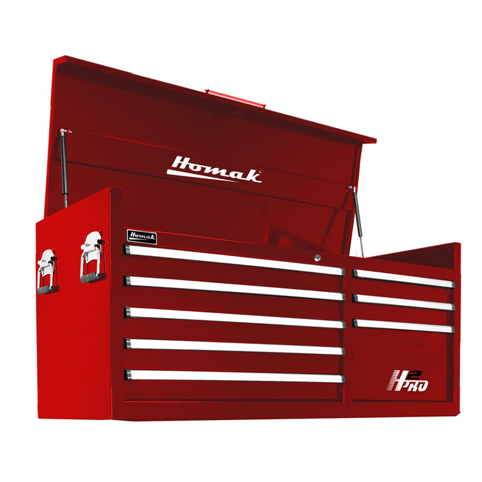 Homak Manufacturing 56'' H2Pro Series 8 Drawer Top Chest, Red HOMRD02056072