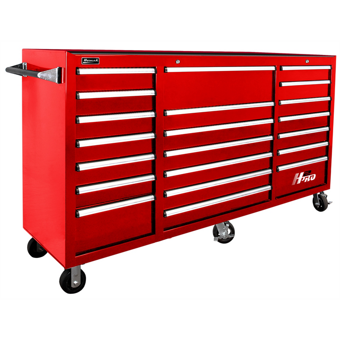 Homak Manufacturing 72''H2Pro Series 21 Drawer Rolling Cabinet, Red HOMRD04021720