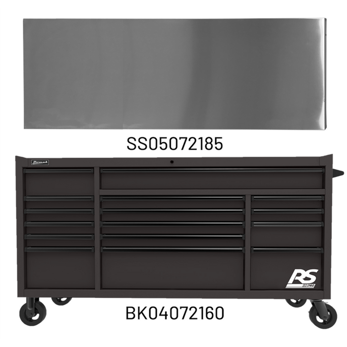 Homak Manufacturing 72'' RS PRO 16-Drawer Roller Cabinet with 24' Depth HOMBK04072160