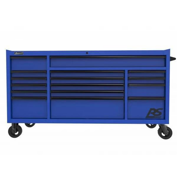 Homak Manufacturing 72'' RS PRO 16-Drawer Roller Cabinet with 24''&nbsp; Depth - Blue HOMBL04072160
