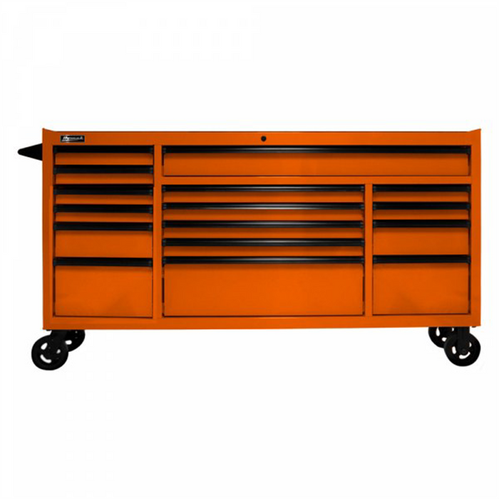 Homak Manufacturing 72'' RS PRO 16-Drawer Roller Cabinet with 24'' Depth, Orange HOMOG04072160