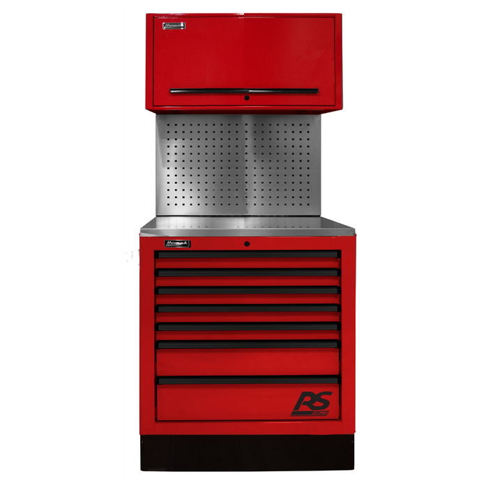Homak Manufacturing CTS Set 36'' with Toolboard Back Splash, Red HOMRDCTS36002