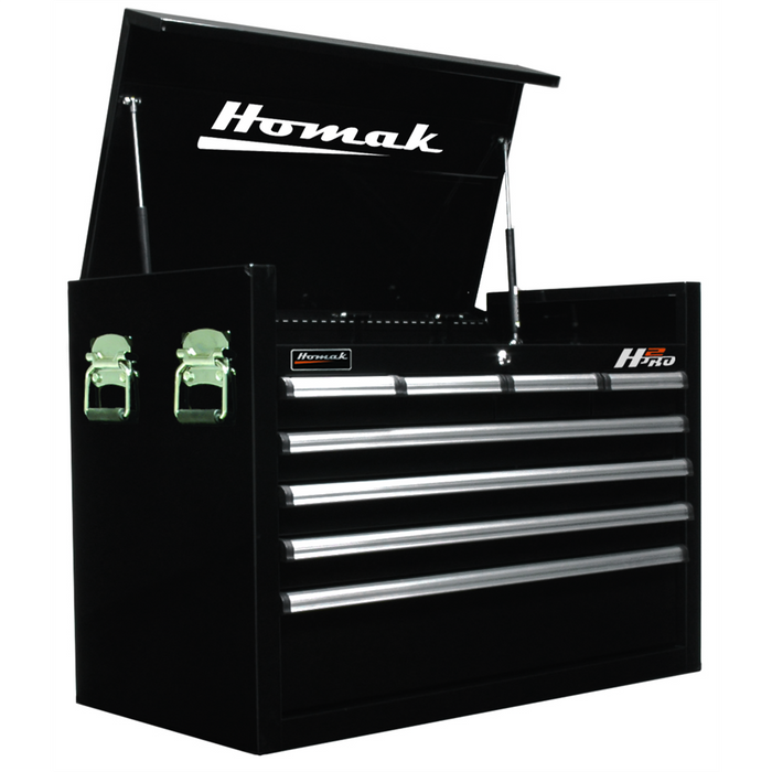 Homak Manufacturing H2PRO Series 36'' 8-Drawer Top Chest, Black HOMBK02036081