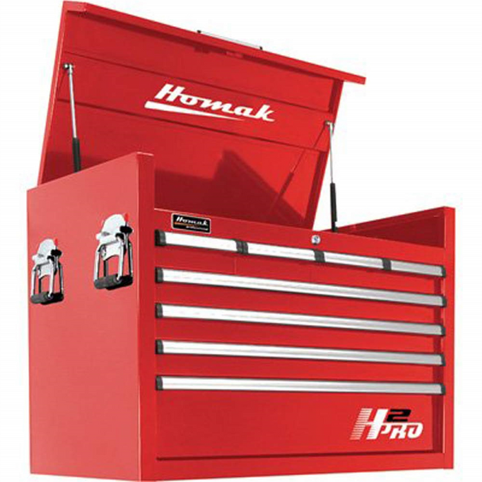 Homak Manufacturing H2PRO Series 36" 8-Drawer Top Chest, Red HOMRD02036081