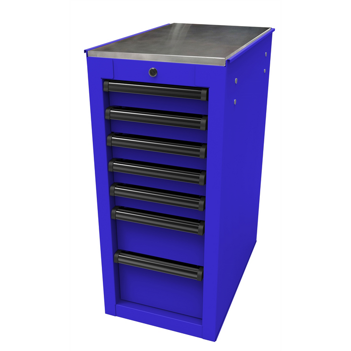 Homak Manufacturing RS PRO 14-1/2'' 7-Drawer Side Cabinet, Blue HOMBL08014070