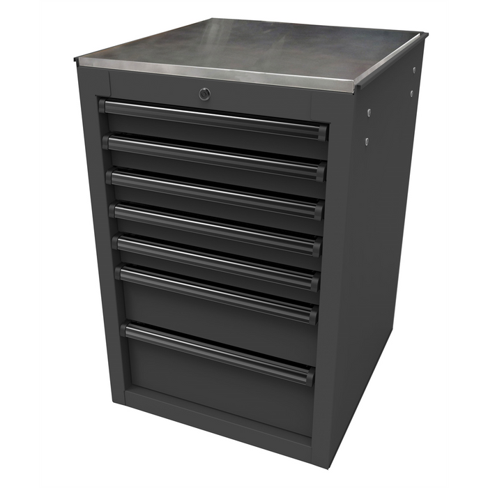 Homak Manufacturing RS PRO 22'' 7-Drawer Side Cabinet, Black HOMBK08022070