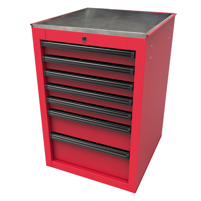 Homak Manufacturing RS PRO 22'' 7-Drawer Side Cabinet, Red HOMRD08022070