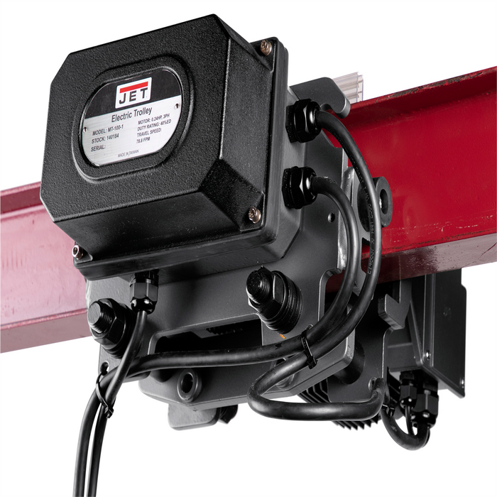 Jet Tools MT100-4, 1- Ton Two Speed Electric Trolley 3-Phase 460V JET144185