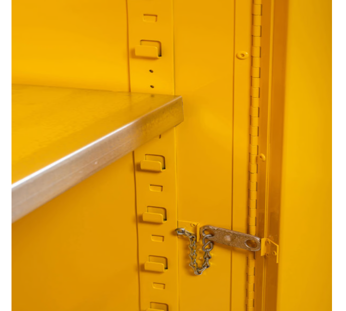 Justrite Mfg. Co. 22 Gallon Yellow Slimline Flammable Safety Cabinet JUS892220