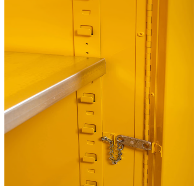 Justrite Mfg. Co. Cabinet Flammable Safety 90 Gallon Self Close Yellow JUS899020