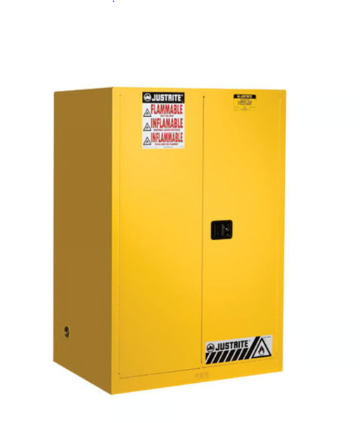 Justrite Mfg. Co. Cabinet Flammable Safety 90 Gallon Self Close Yellow JUS899020
