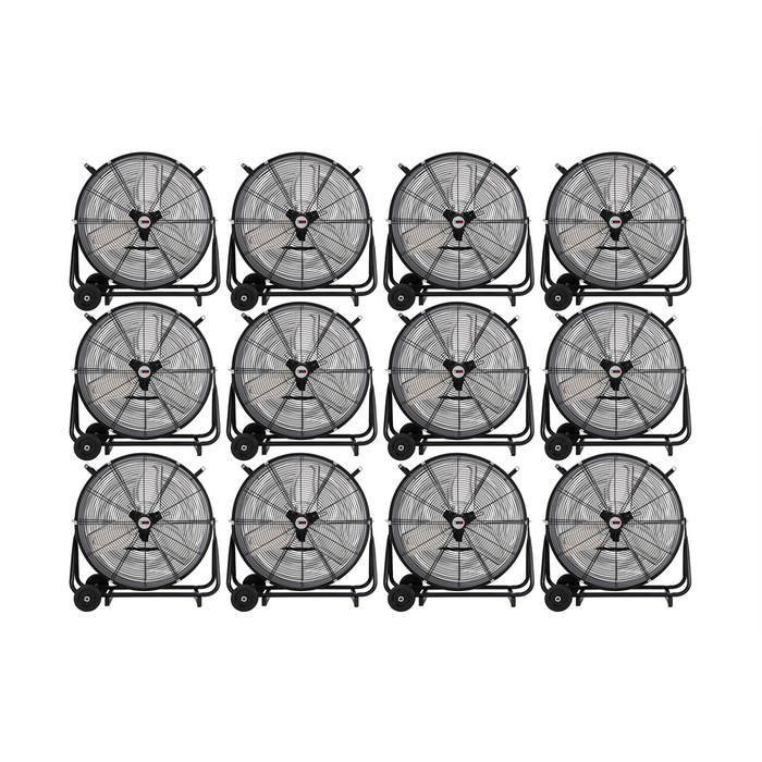 K Tool International 24" Direct Drive Industrial Tilting Drum Fan (Pallet of 12) KTI77741-PL12