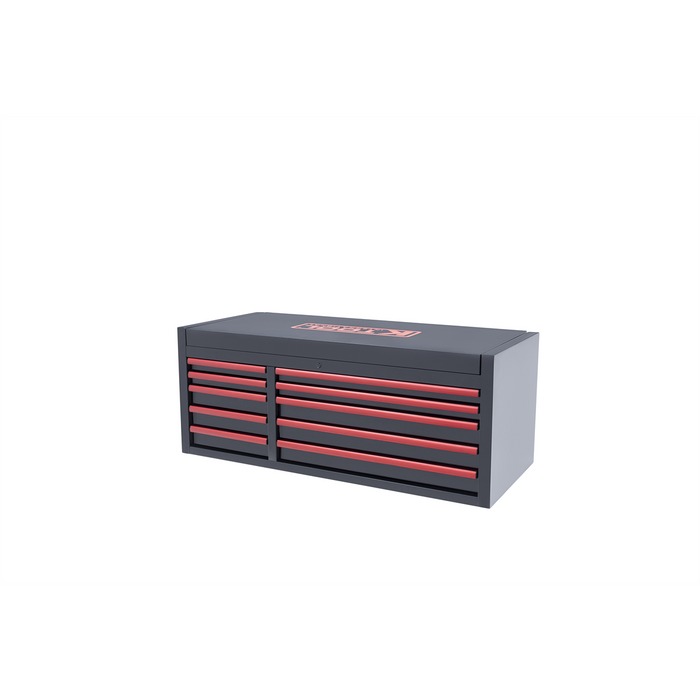 K Tool International Tool Box 55 Inch Premium 10 Drawer Double Bay 500 Pound (Matte Black) KTI75134