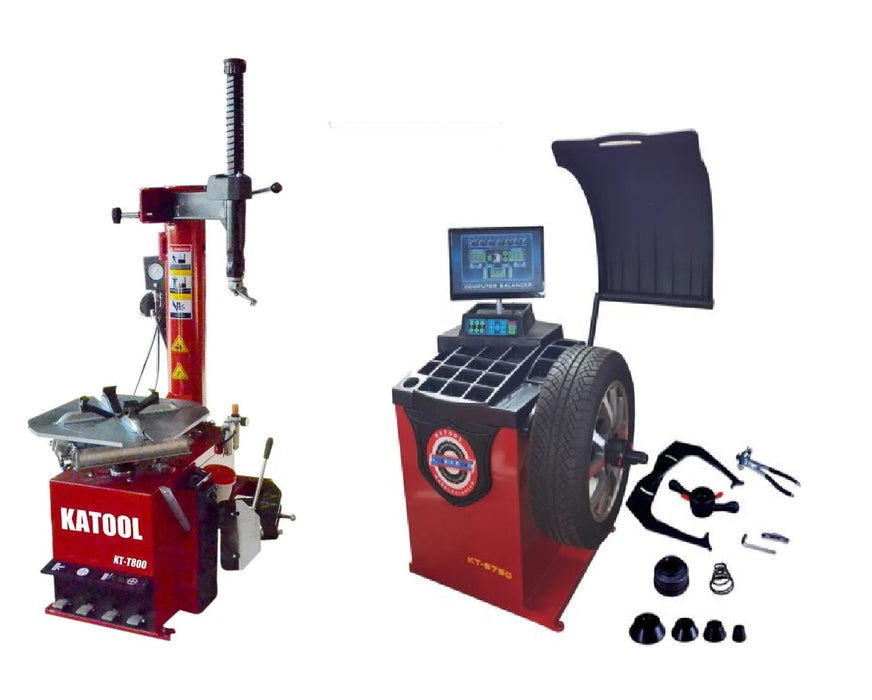 Combo | Tire Changer and Wheel Balancer | Katool T800+B750