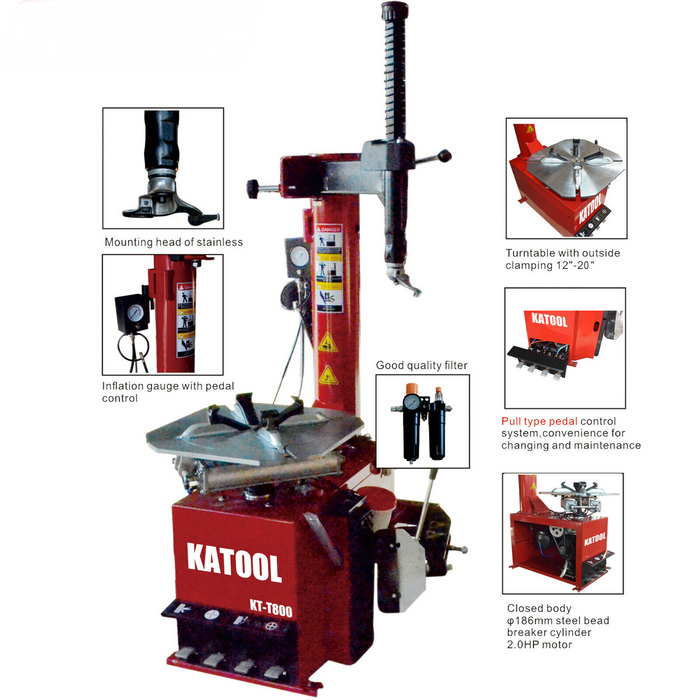 Combo | Tire Changer and Wheel Balancer | Katool T800+B750