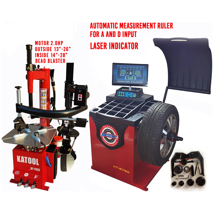 Combo | Tire Changer and Wheel Balancer | Katool T835+B750