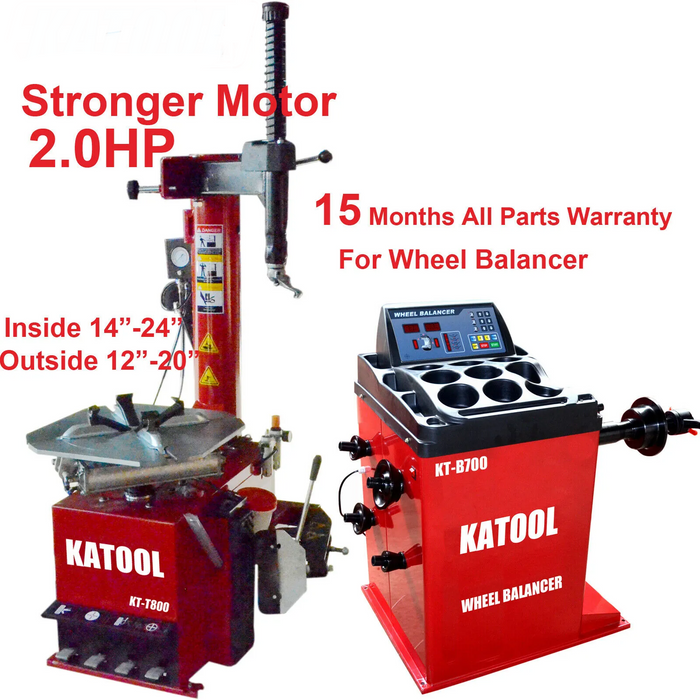 Combo | Tire Changer and Wheel Balancer | Katool T800+B700