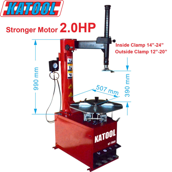 Tire Changer | Wheel Clamp | 2HP | Katool KT-T800