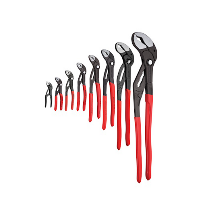 KNIPEX Cobra&reg; QuickSet Water Pump Pliers Set contains 4", 5", 6", 7", 10", 12", 16" and 22" KNP9K0080149US