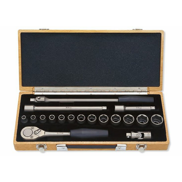 Ko-ken USA TI4261M Titanium Penta-Drive 18 Piece 6-Point Metric Socket set 8-27mm KKNTI4261M