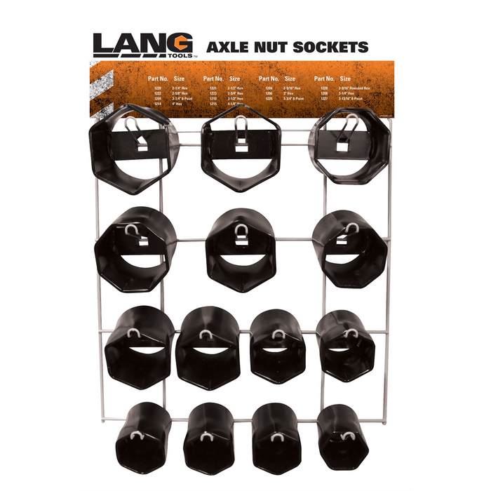 Lang Tools (Kastar) 14PC Axle Nut Display KAS1290