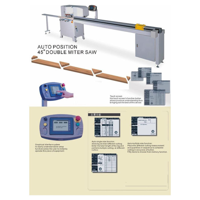 Auto Programable 8 FT Miter Cut-Off Saw | 20" Adjustable | Lobo Castaly CS-20RL45AAT-8