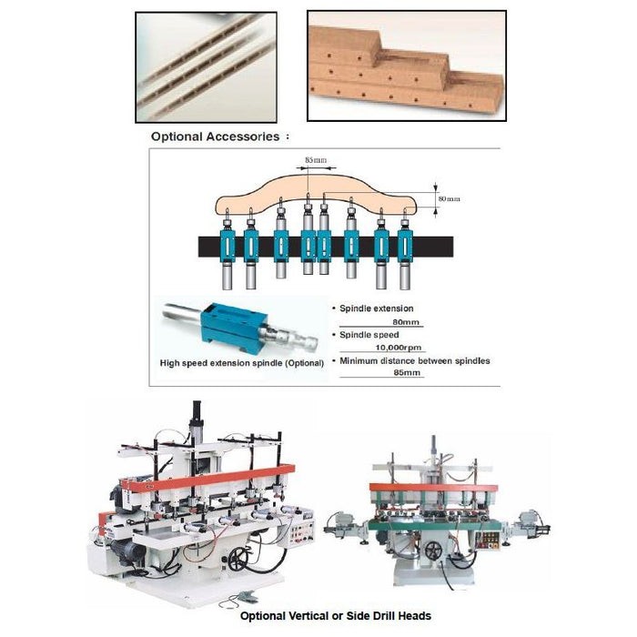 Multiple Boring Machine | 94" | Horizontal | One Side | Lobo Castaly BR-58