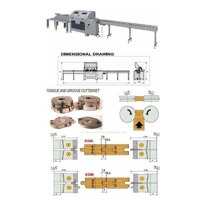 Feed Through Auto End Matcher | Tenonor | Finger Jointer | Lobo Castaly SFJ-300A