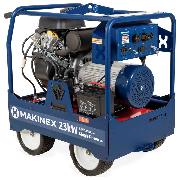 Generator | 23kW | 240V | Dual-Phase | Gasoline | Makinex GEN-23P-MS-240