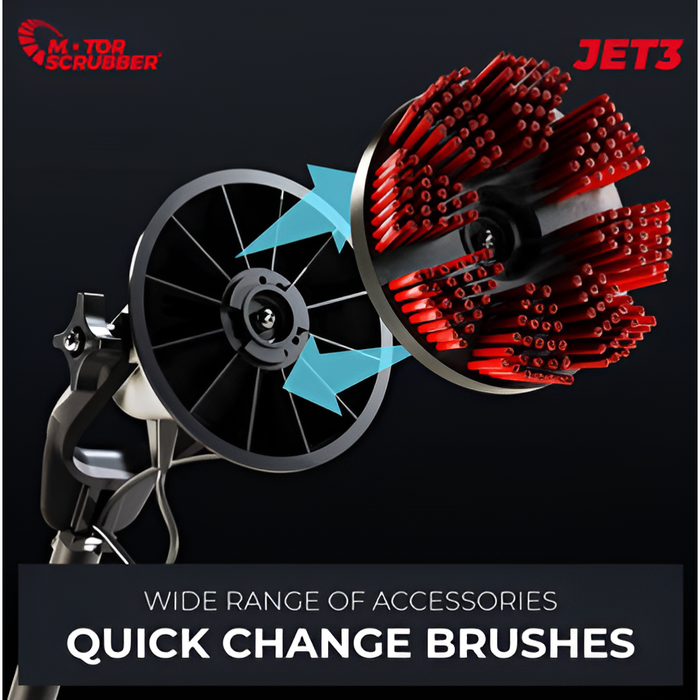 MotorScrubber Jet 3 Electric Jet Scrubber – Compact, Chemical-Free Cleaning | Model MSJET3