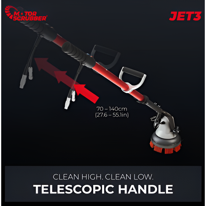 MotorScrubber Jet 3 Electric Jet Scrubber – Compact, Chemical-Free Cleaning | Model MSJET3
