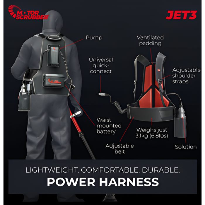MotorScrubber Jet 3 Electric Jet Scrubber – Compact, Chemical-Free Cleaning | Model MSJET3
