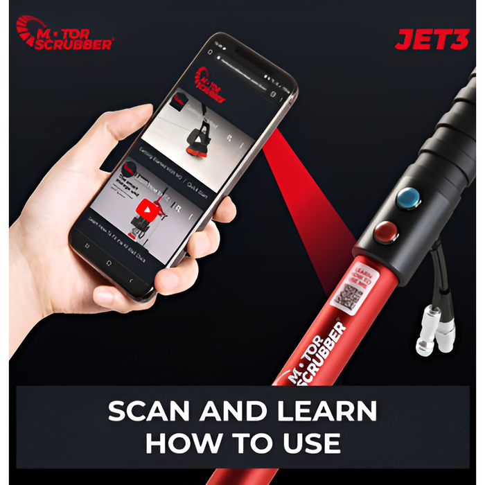 MotorScrubber Jet 3 Electric Jet Scrubber – Compact, Chemical-Free Cleaning | Model MSJET3