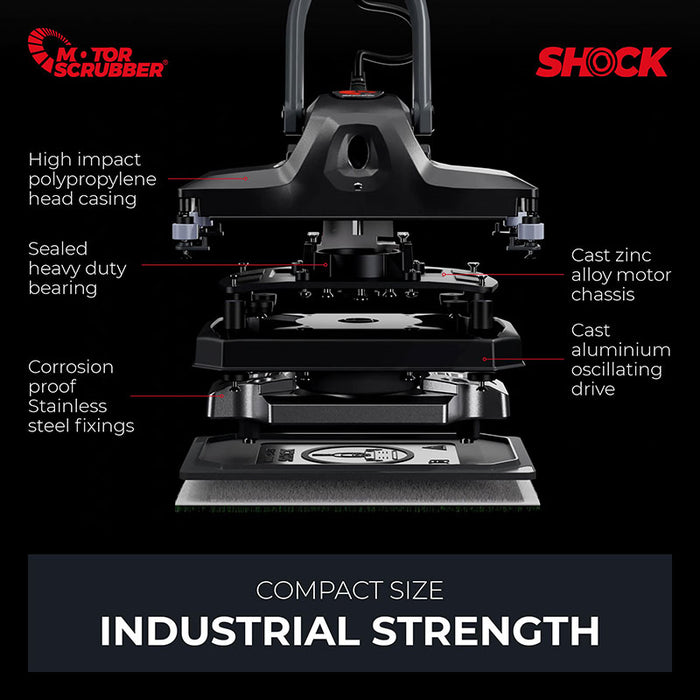 MotorScrubber Shock Starter Kit – Reusable Cleaning Pads, Compact – Model MSSHOCKCOMP-US