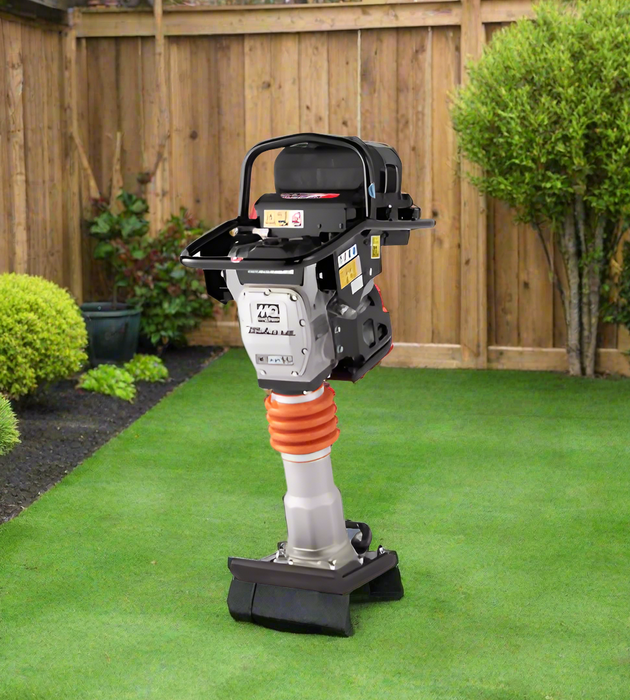 Battery-Powered Rammer | 2.4 HP | Honda GXE2.0S Electric | 2428 lb impact force | 10.4'' shoe | Multiquip MTe55B