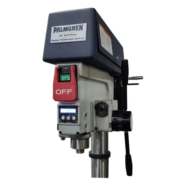 Palmgren 20" Drill Press – 16-Speed Step Pulley, Power Feed | Model 9680207