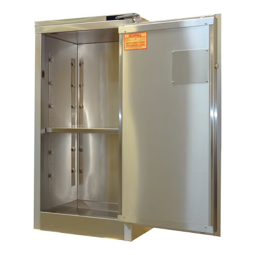 Flammable Liquid Storage Cabinet | 12 Gallon |Stainless Steel | Self-Latch | Securall